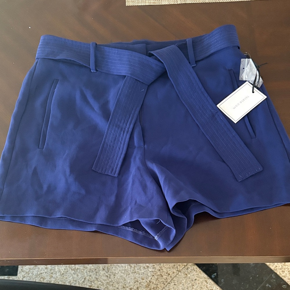 Stylish High Waist Navy Women's Shorts
